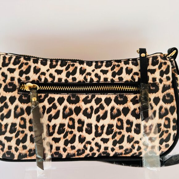 Ed Hardy Leopard Print Shoulder Bag with Tiger & Rose Tattoo Graphic - Picture 7 of 8